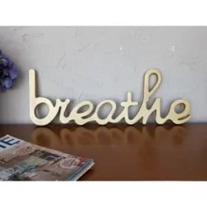 Gold Breathe Gold Decorative Wooden Wall Accessory