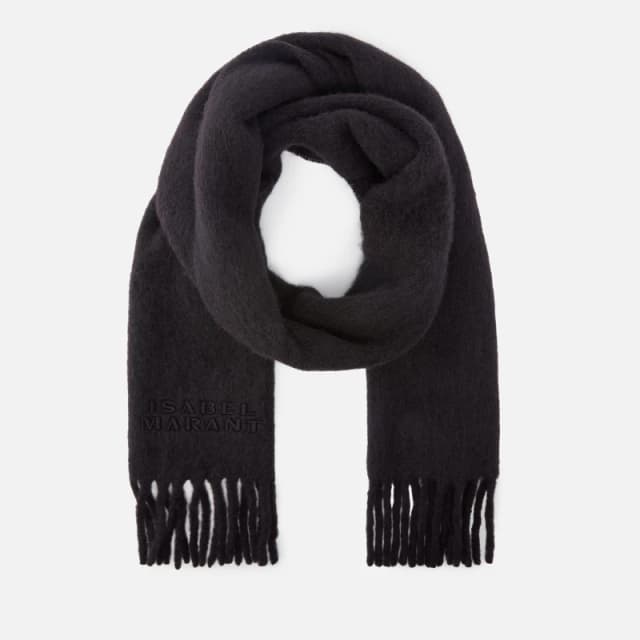Isabel Marant Firny Check Scarf Black female One Size