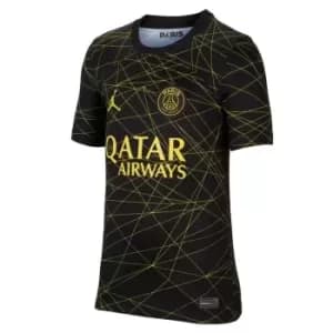 Air Jordan Paris Saint Germain Fourth Shirt 2023 2024 Juniors - Black