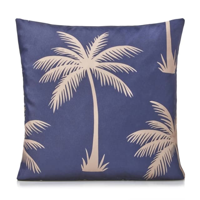 Luxury Living Palm Outdoor Water-repellant Cushion Navy unisex