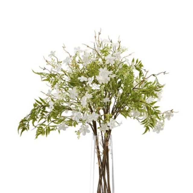 Love Lace Italian White Bellflower Artificial Flower Green