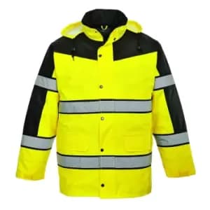 Oxford Weave 300D Class 3 Two Tone Hi Vis Jacket Yellow 2XL