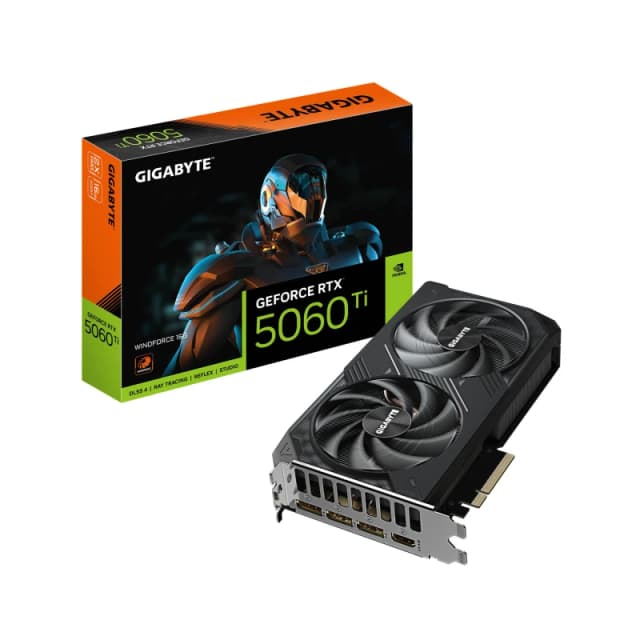 Gigabyte GeForce RTX 5060 Ti WINDFORCE 16GB Graphics Card - GV-N506TWF2-16GD