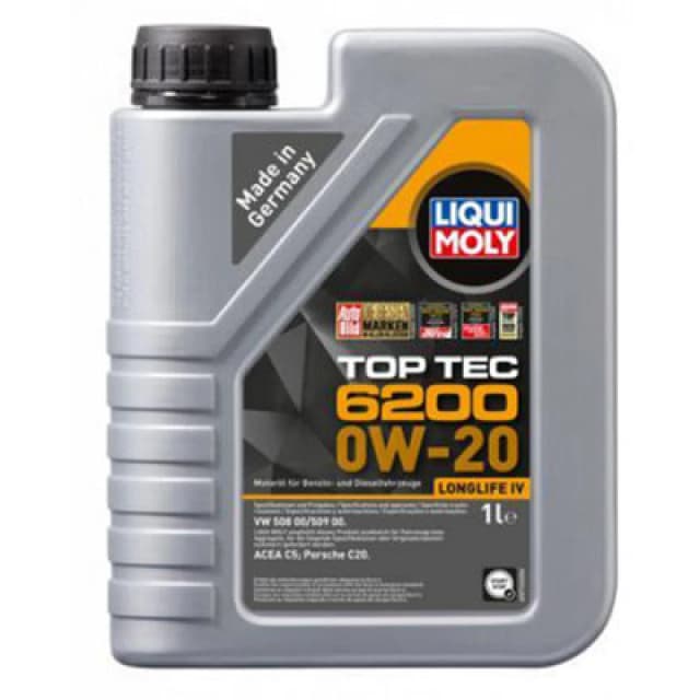 Liqui Moly Top Tec 6200 0W-20 Fully Synthetic Engine Oil Acea C5 Vw 508/509 1L