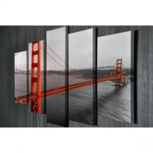 BC006 Multicolor Decorative Canvas Painting (5 Pieces)