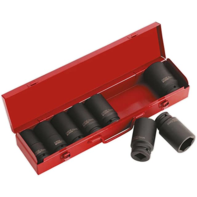 Loops 8 Piece PREMIUM Impact Socket Set - 3/4" Sq Drive - Deep Sockets - High Torque Multi