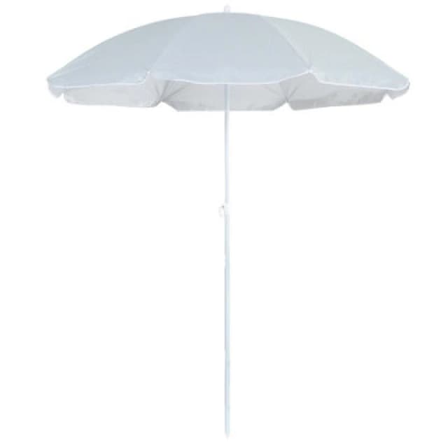 Harbour Housewares Metal Beach Parasol - 1.8M X 2M - Grey