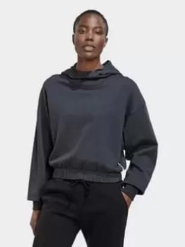 adidas Studio Lounge Cropped Hoodie, Blue Size M Women