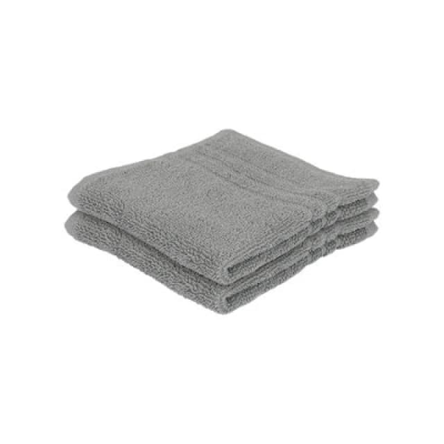 Nicola Spring Cotton Wash Cloths - 30Cm X 30Cm - Grey - Pack Of 2