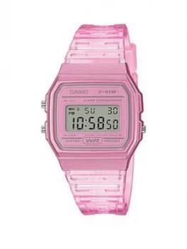 Casio Casio Retro Pink Digital Dial Pink Jelly Strap Watch