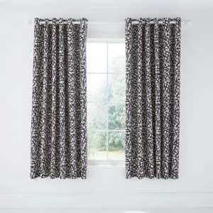 Helena Springfield Dark Grey Cotton Half Panama 'Anise' Lined Curtains - Lined Curtains - light grey