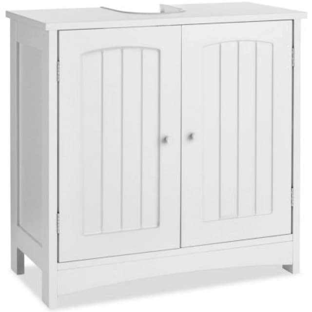 Tectake Vanity Unit Jasper - 2 Compartments, Wing Doors, 62 X 30 X 60 Cm - White