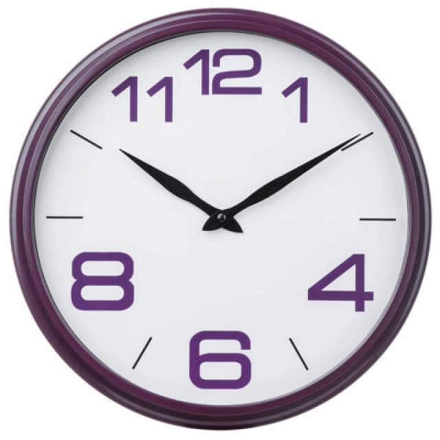 Premier Housewares Maison by Premier Plastic Frame Wall Clock Purple