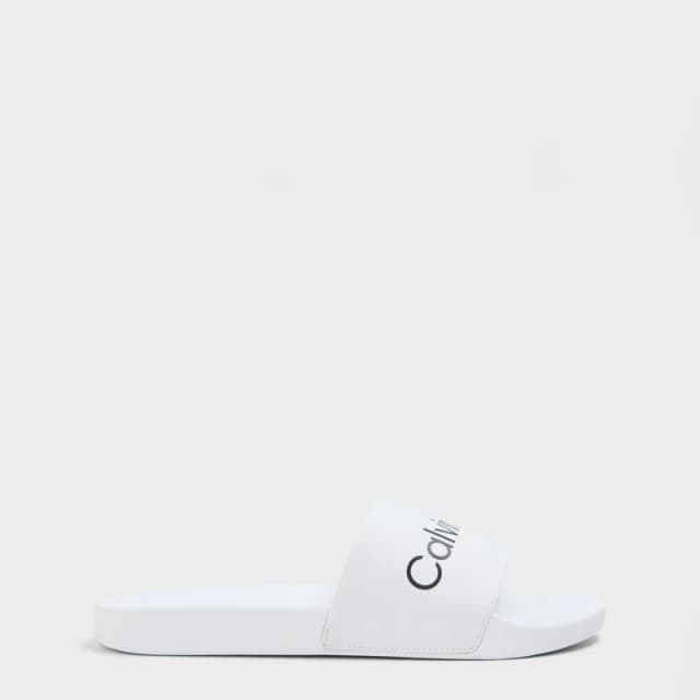 Calvin Klein Logo Sliders - White White 7