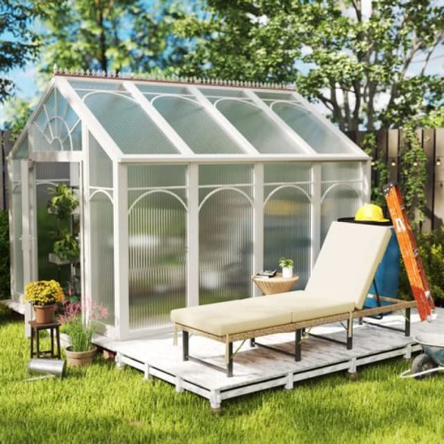 Outsunny Folding Rattan Sun Lounger with Adjustable Back, Cushion, Natural Natural