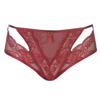 Ann Summers Ann Viola High Waisted Briefs - Burgandy