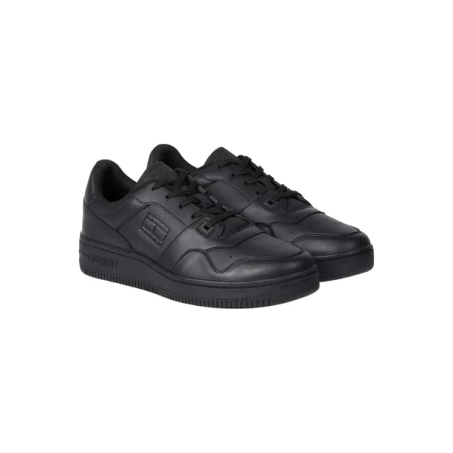 Tommy Jeans Retro Leather Basket Trainers - Black 8