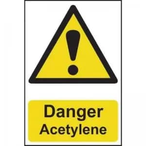 ‘Danger Acetylene’ Sign; Self-Adhesive Semi-Rigid