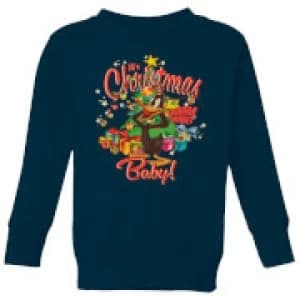 Looney Tunes Its Christmas Baby Kids Christmas Sweatshirt - Navy - 11-12 Years
