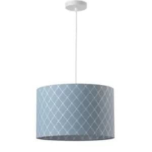 Noah Cylindrical Pendant Ceiling Light, Blue
