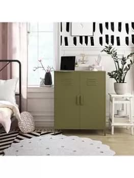 Queer Eye Bradford 2 Door Metal Storage Cabinet - Green