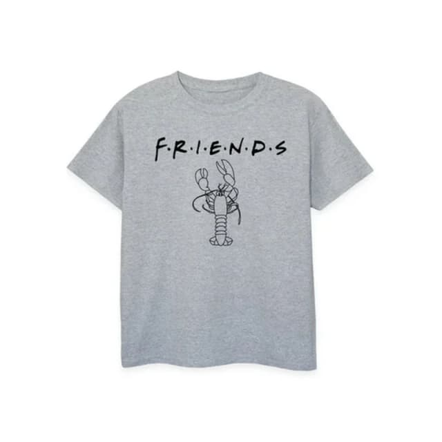 Friends Friends Men Lobster Logo T-Shirt in Grey Size: Small Grey S Male 5063376923675