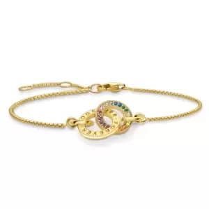 THOMAS SABO Gold Plated Rainbow Together Forever Bracelet