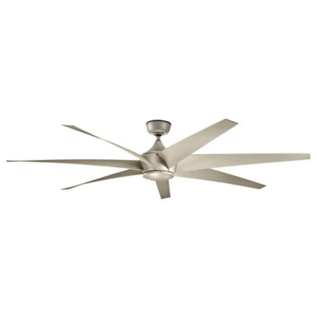 Lehr 203cm 7 Blade Ceiling Fan with Integrated LED Light Antique Satin Silver, Remote Control