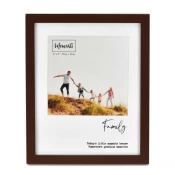 Moments Wooden Photo Frame with Mount 6" x 6" - Family