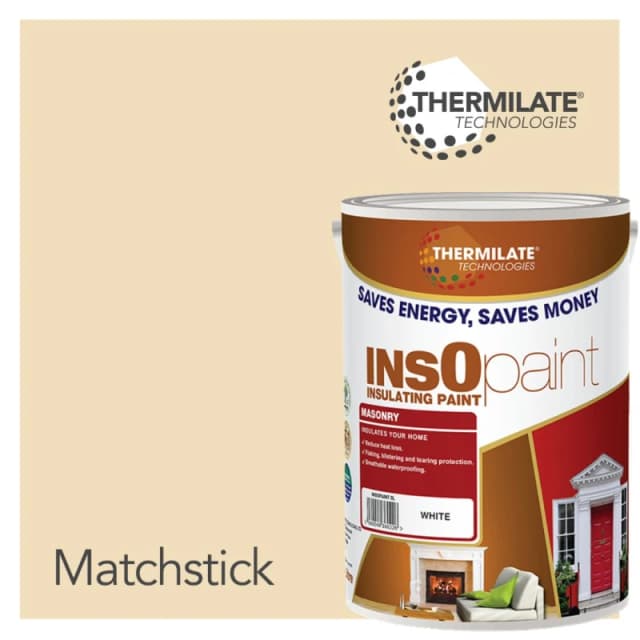 THERMILATE TECHNOLOGIES Exterior Masonry Paint - 5L in Matchstick Matchstick Unisex 5L