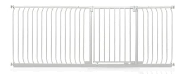 Safetots Elite Pressure Safety Gate, 216Cm - 225Cm, Matt White, Pressure Fit Stair Gate