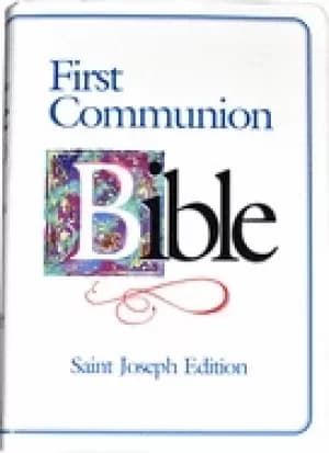 first communion bible new american bible st joseph medium size edition whit