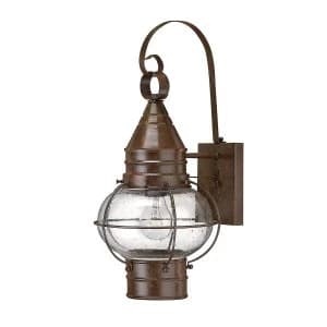 1 Light Outdoor Medium Wall Lantern Light Sienna Bronze, E27