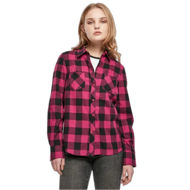 Urban Classics Womens plaid flannel shirt Urban Classics GT Violet Female 3XL