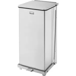 Rubbermaid Defenders foot pedal bin, capacity 49 l, stainless steel