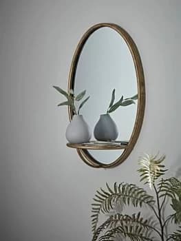 Cox & Cox Burnished Gold Shelf Mirror