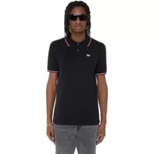 Diesel Slim Short Sleeve Polo Shirt Mens - Black
