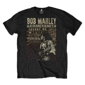 Bob Marley - Hammersmith '76 Unisex Large T-Shirt - Black