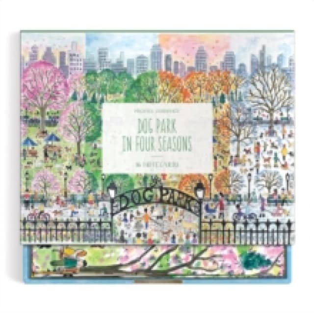 Michael Storrings Dog Park in Four Seasons Greeting Card Assortment. Cards. By Galison, Michael Storrings Books
