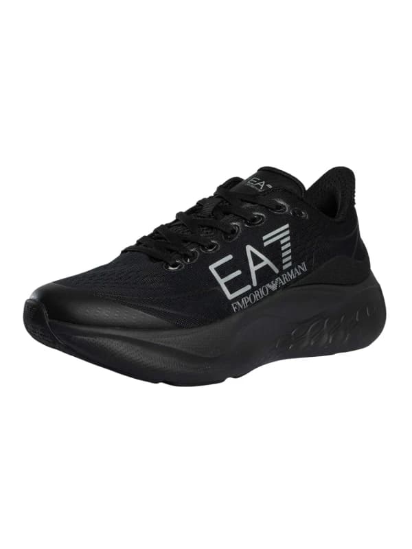 EA7 Big Logo Trainers Black/Silver 8 UK