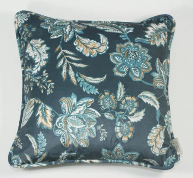 Esselle Home Kashmir Jacobean Navy/teal Cushion