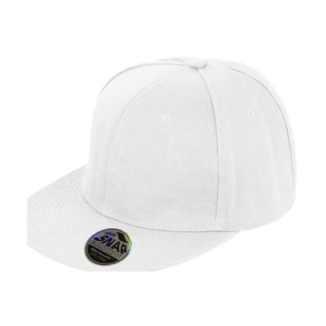 Result Result Men Bronx Original Flat Peak Snapback Cap in White White One Size Male 5063470791002