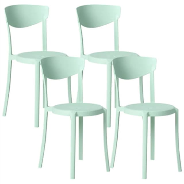 Beliani Set Of 4 Garden Chairs Vieste Mint Green