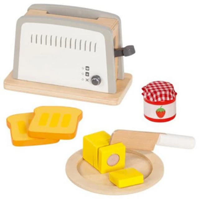 Goki Wood Toaster Playset Kitchen Toy