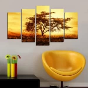 5PMDF-19 Multicolor Decorative MDF Painting (5 Pieces)