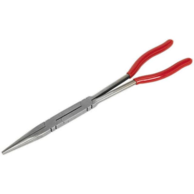 Loops 335mm Double Jointed Needle Nose Pliers - Serrated Jaws - Long Reach Design Multi
