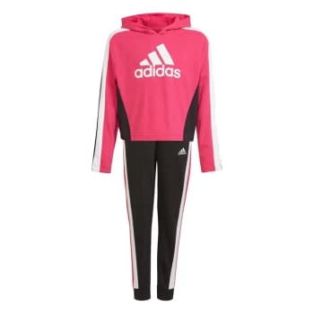 adidas Crop OTH Hoodie Tracksuit Junior Girls - Black/Pink