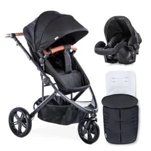 Hauck Pacific 3 Travel System - Caviar
