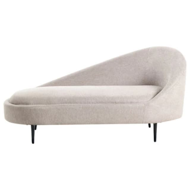Beliani Right-Hand Chaise Lounge Valreas Fabric Taupe