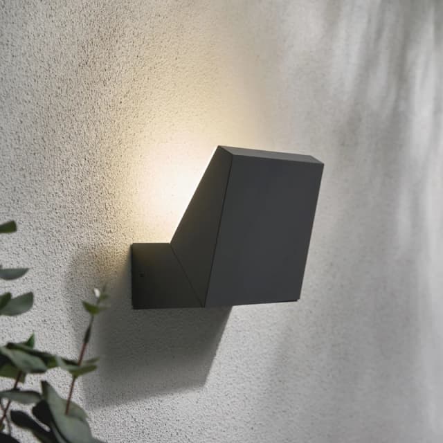 Zink Rayu 13W LED Up or Down Adjustable Wall Light Cool White in Anthracite